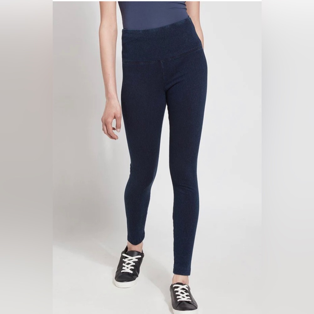 Lysse size 1x skinny denim legging EUC slimming with waist control,ankle zipper